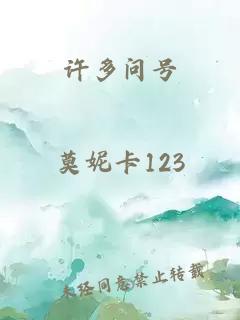 许多问号